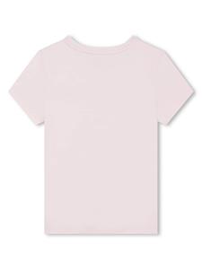 lanvinenfant Lanvin Enfant Katoenen T-shirt met logoprint - Roze