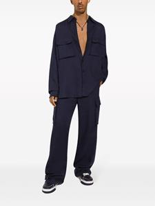 dolce&gabbana Dolce & Gabbana Linnen mid waist cargo broek - Blauw