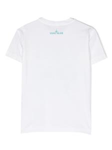 stoneislandjunior Stone Island Junior T-shirt met print - Wit