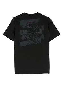 stoneislandjunior Stone Island Junior T-shirt met print - Zwart