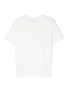 c.p.companykids C.P. Company Kids Katoenen T-shirt met logoprint - Wit