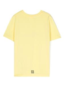 Givenchy Kids T-shirt met logoprint - Geel