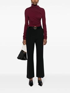 victoriabeckham Victoria Beckham Flared pantalon van katoenblend - Zwart