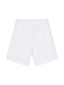 msgmkids MSGM Kids Katoenen shorts met logoprint - Wit