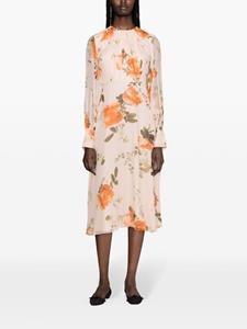 ERDEM Midi-jurk met bloemenprint - Roze
