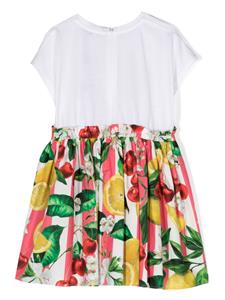 dolce&gabbanakids Dolce & Gabbana Kids Flared jurk - Wit