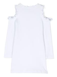 msgmkids MSGM Kids T-shirt met open schouders - Wit