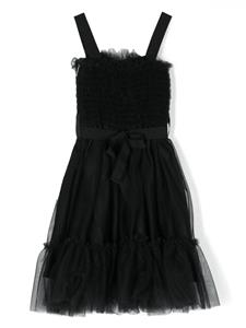 msgmkids MSGM Kids Jurk met logoprint - Zwart