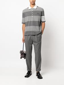 Thom Browne Poloshirt met vier strepen - Grijs