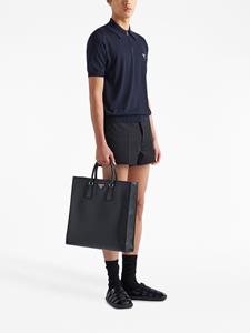 Prada Poloshirt met halve rits - Blauw