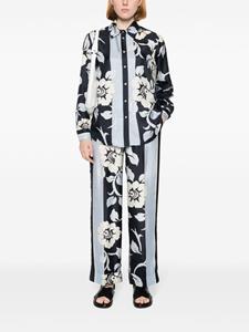 P.A.R.O.S.H. Zijden blouse met bloemenprint - Blauw