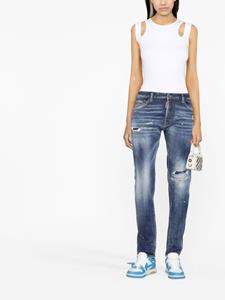 DSQUARED2 Jeans met gerafelde afwerking - Blauw