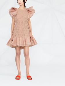 ZIMMERMANN Mini-jurk met franje afwerking - Roze