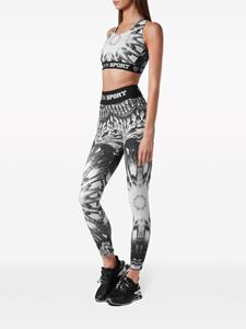 pleinsport Plein Sport Skinny legging met abstracte print - Zwart