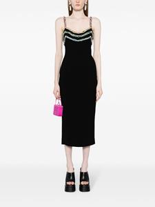 zuhairmurad Zuhair Murad Midi-jurk verfraaid met kristallen - Zwart