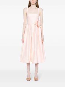 marchesanotte Marchesa Notte Midi-jurk met bloemenpatch - Roze
