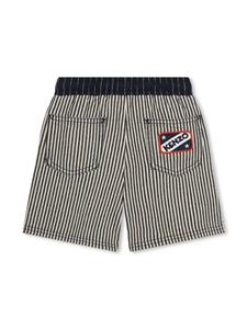 kenzokids Kenzo Kids Gestreepte katoenen shorts met logopatch - Blauw
