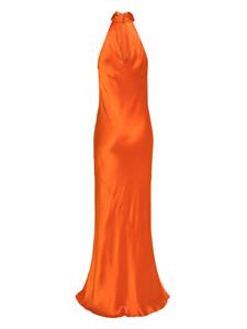 Semicouture halterneck flared dress - Oranje