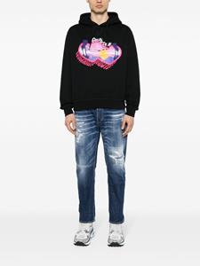 DSQUARED2 Gerafelde denim shorts - Blauw