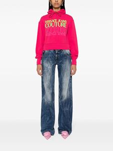 versacejeanscouture Versace Jeans Couture Upside Down cropped sweater - Roze