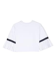 Monnalisa Hoodie verfraaid met stras - Wit