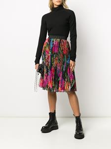 philippplein Philipp Plein Plooirok met jungleprint - Zwart