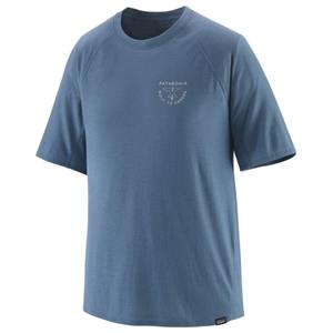 Patagonia Cap Cool Trail Graphic Shirt Heren Forge Mark Crest: Utility Blue L