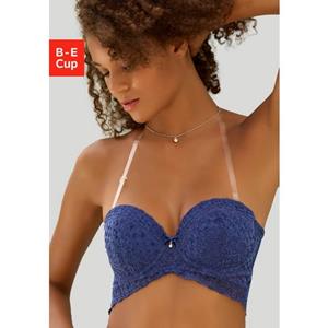 Lascana Push-up-bh met veel draagmogelijkheden en kant in fluwelen look, lingerie