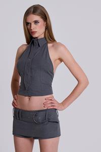 Jaded London Friday Halter Tie Shirt