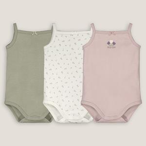 LA REDOUTE COLLECTIONS Set van 3 rompers met smalle bandjes