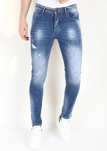 Mario Morato Slim fit spijkerbroek met verfspatten mm108