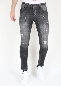 Mario Morato Slim fit street fashion cotton jeans met scheuren mm110