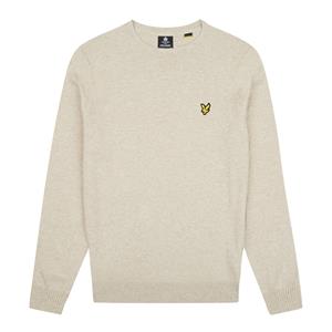 Lyle&scott  Trui Ronde Hals Katoen Merino Camel