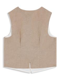 Bonpoint Linnen gilet - Beige