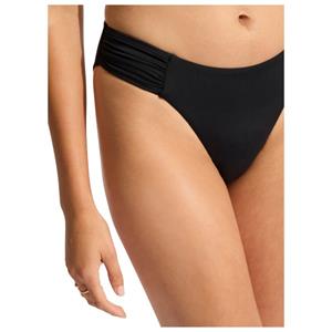 Seafolly - Seafolly Collective High Leg Ruched Side Pant - Bikinibroekje, zwart