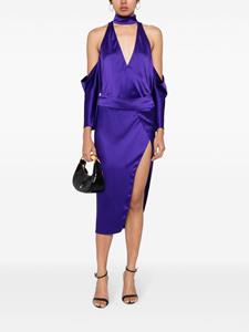 michellemason Michelle Mason Zijden blouse met uitgesneden details - Paars
