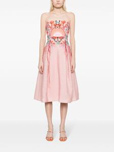 marykatrantzou Mary Katrantzou Meadow midi-jurk met borduurwerk - Roze