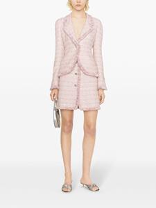 giambattistavalli Giambattista Valli High waist tweed mini-rok en franje - Roze