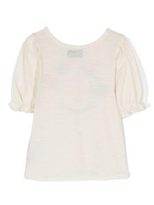 bobochoses Bobo Choses Katoenen T-shirt met logoprint - Beige