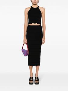 Patou Wave Milano midi skirt - Zwart