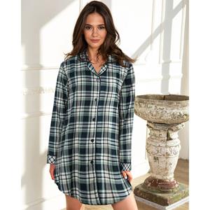 Lady Avenue Cotton Flannel Nachthemd, Kleur: Forrest Oranje