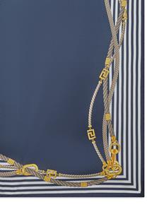 Versace Sjaal met logoprint - Blauw