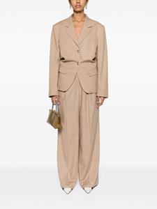 REMAIN Broek met wijde pijpen - Beige