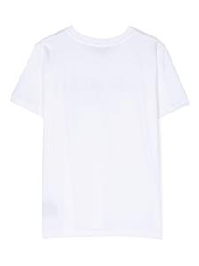 balmainkids Balmain Kids T-shirt met logoprint - Wit