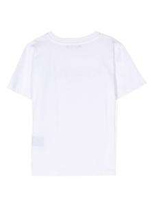 balmainkids Balmain Kids T-shirt met logoprint - Wit