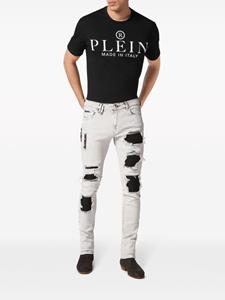 Philipp Plein ripped stonewashed skinny jeans - Wit
