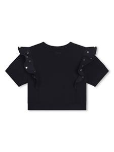 chloékids Chloé Kids T-shirt met ruches - Blauw
