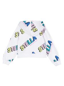 stellamccartneykids Stella McCartney Kids Hoodie met logoprint - Wit