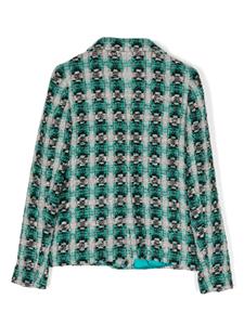 versacekids Versace Kids Blazer met enkele rij knopen - Groen