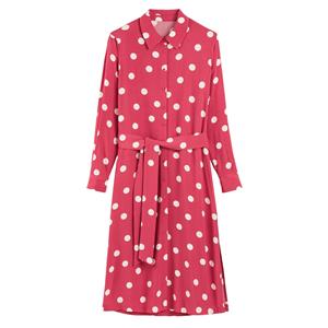 LA REDOUTE COLLECTIONS Hemdjurk met stippen, midi lengte